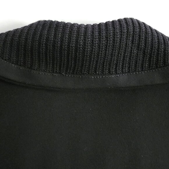 MICHAEL Kors Women's Black Double Breasted Wool Pea Coat Ribbed Collar Size 4 - Picture 4 of 11